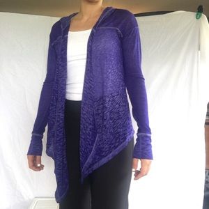 American eagle purple workout cardigan